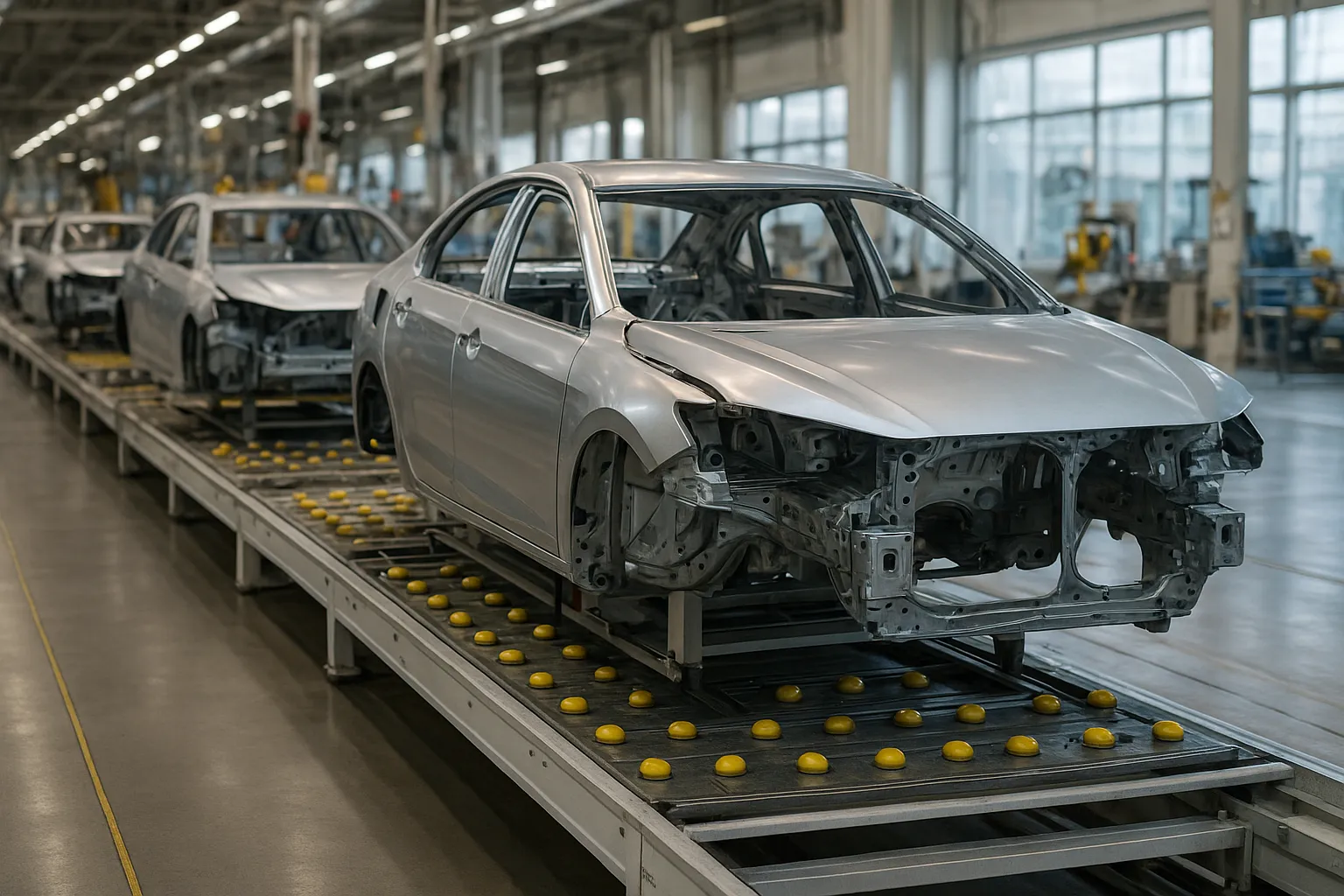 mesas de bolas para líneas de ensamble automotriz