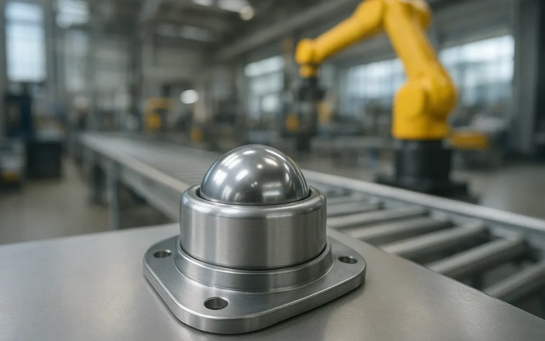 Sistema omnidireccional de bolas para automatización industrial