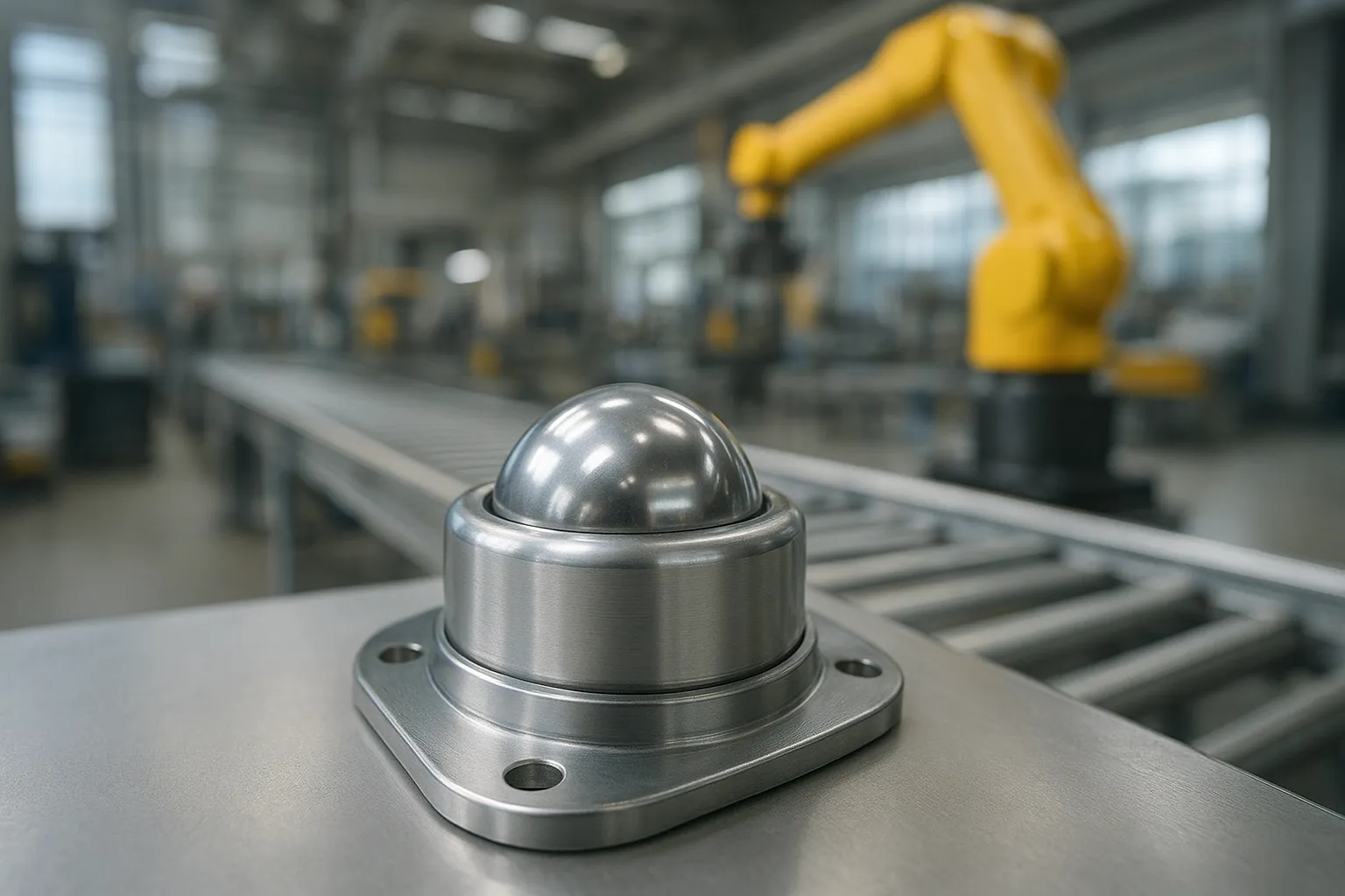 sistema omnidireccional de bolas para automatización industrial